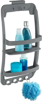 Półka łazienkowa Wenko do montowania na kabinie lub drzwiach Szara (4008838332603)