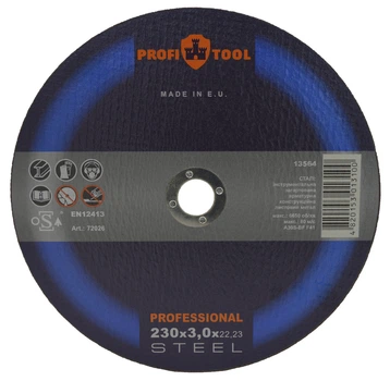 Круг отрезной по металлу PROFITOOL PROFESSIONAL 230х3,0х22,2 мм (72026)