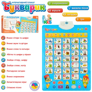 Дитячий розвиваючий плакат Limo Toy укр. мовою 7031 UA