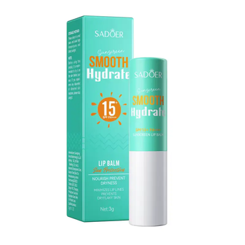 Сонцезахисний бальзам для губ Sadoer Smooth Hydrate SPF15 Lip Balm. 3 г (6976623800874)