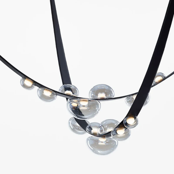 Люстра-пояс Cold Drop 2x3м на 14 прозорих плафонів LED 84W 5300K 25-6870