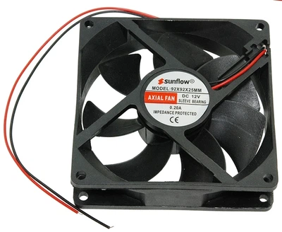 Вентилятор для сварочного аппарата 12V, 92×92×25 мм, МЦ=82 мм (св009)