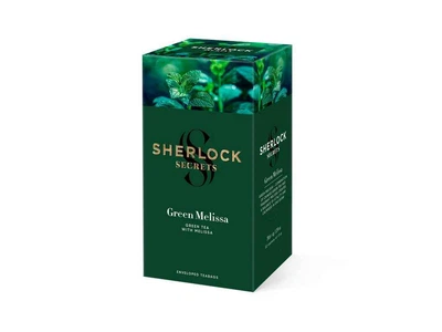 Чай пакетований зелений Sherlock Secrets Green Melissa 39,6г (1,8 г) 22 пакетиків