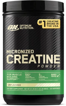 Креатин Optimum Nutrition Creatine Monohydrate Micronized, 600 г без вкуса, США (креатин моногидрат микронизированный)