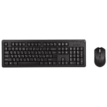 Бездротовий комплект клавіатура та миша A4Tech 4200N 2,4 ГГц Black (4200N GR-92+G3-200N)