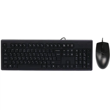 Клавиатура и мышь A4Tech KR-8372 Black, проводной набор, интерфейс USB
