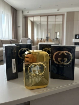 Gucci Guilty духи женские, элегантный цветочно-восточный шлейф, стойкий аромат: мандарин, лилия, пачули