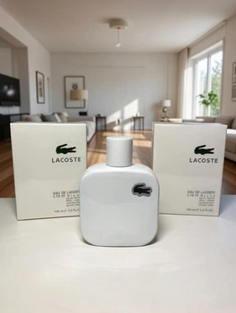 Lacoste Eau De L.12.12 Blanc парфуми чоловічі, фужерний аромат, грейпфрут, кардамон, тубероза, кедр