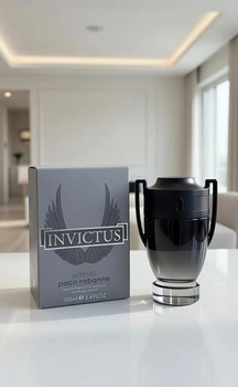 Парфуми Paco Rabanne Invictus Intense чоловічі, східний аромат апельсиновий цвіт, віскі, амбра, темний характер, шлейф і стійкість