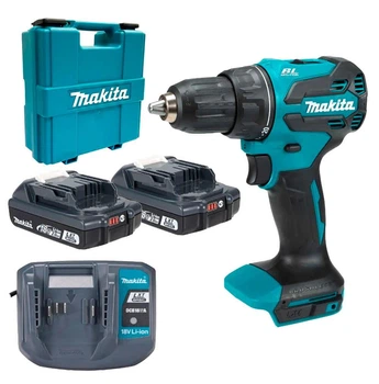 Аккумуляторная дрель-шуруповерт Makita DDF490WVE, 2 акб BLB182, з/у DCB18WA, кейс (DDF490WVE)