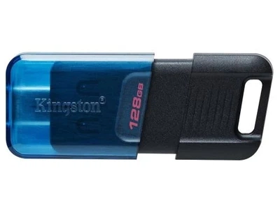 Флеш накопитель USB 128Gb DataTraveler 80 M, Black/Blue Kingston (2000003388653)