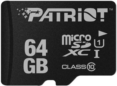 Карта пам'яті microSDXC, 64Gb, LX, Class10 Patriot (2000003386215)