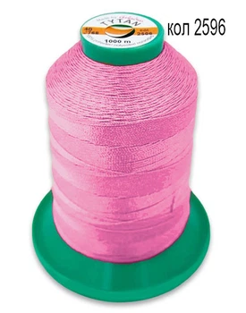 Нитки TYTAN 40/1000м цвет розовый 2596 (1шт)
