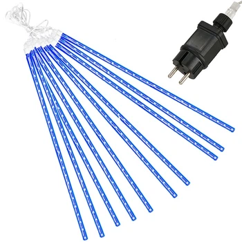 Ялинкові вогники Springos CL1210 480 LED бурульки 10 шт падаючий сніг метеори зовнішні сині (5907719422251)