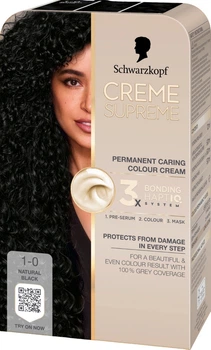Farba do włosów Schwarzkopf Creme Supreme 1-0 Naturalny Czarny (9000101746846)