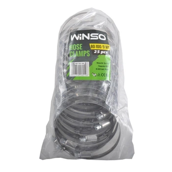 Хомути Winso 80-100/W1, 9мм, 25шт