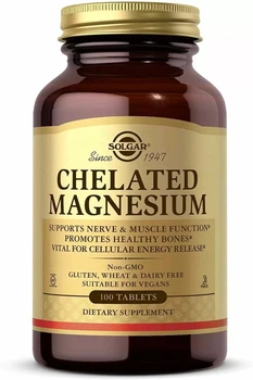 Хелат магнію Solgar (Chelated Magnesium) 100 таблеток SOL00700