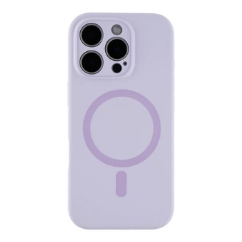 Чохол Glow Silicone Case Full Camera with Magsafe для iPhone 16 Pro Max Light purple