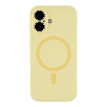 Чохол Glow Silicone Case Full Camera with Magsafe для iPhone 16 Yellow