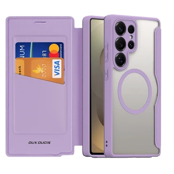 Чохол-книжка Dux Ducis Skin X Pro with MagSafe для Samsung Galaxy S25 Ultra 5G (S938) Purple Pink