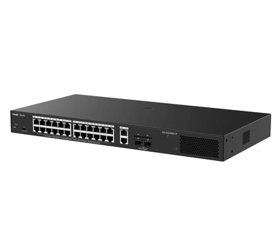 Коммутатор Ruijie Reyee RG-ES228GS-LP, 28-портовый управляемый гигабитный, 24 PoE+, 2 RJ45, 2 SFP(DL_7EF8411AA404)