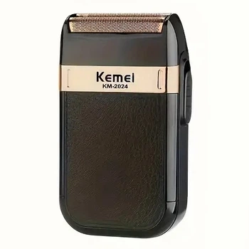 Електробритва Kemei KM-2024 Gray | Подвійна головка | USB-зарядка | IPX4 | Портативний шейвер