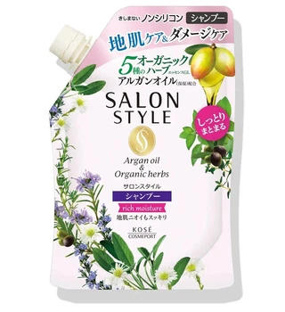 Увлажняющий шампунь KOSE Salon Style Shampoo Rich Moisture , цветочный аромат, пополнение 360 мл