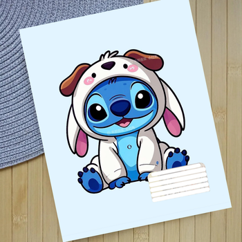 Тетрадь Стич Stitch 18 листов клетка 08