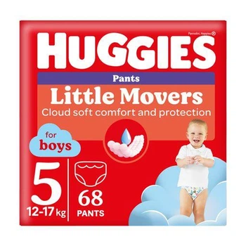 Підгузки-трусики Huggies Little Movers Pants для хлопчиків, розмір 5 (12-17 кг), 68 шт