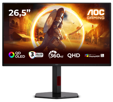 Монітор AOC Q27G4SDR 26.5" QHD QD-OLED 360 Гц