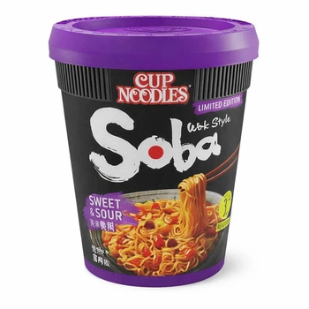 Лапша Nissin Soba Sweet & Sour Wok Style Cup Noodles 88 грам