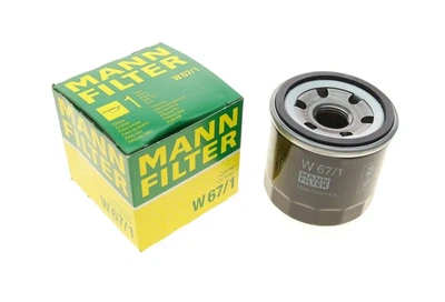 Фільтр масляний Mazda 3 1.3/1.6 03-14/1.5-1.6 Skyactive 13-19/Renault 1.5-1.6E-Tech 20- MANN-FILTER W 67/1