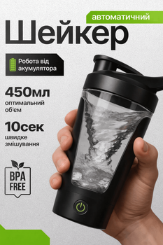 Шейкер Folem BlendBot электрический для коктейлей, протеина аккумуляторный, заряд от USB