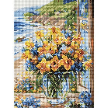 Алмазная мозаика по номерам Идейка Цветочное побережье, 30x40 см (AMO8153)