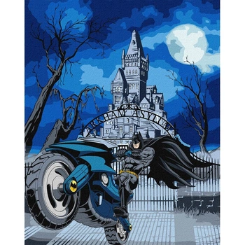 Картина по номерам Идейка Batman. Batcycle с красками металлик extra, 40x50 см (KHO8709)