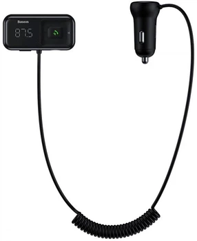 FM-трансмітер Baseus T Shaped S-16 Bluetooth Black (CCMT000201)