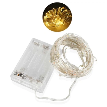 LED гирлянда Fairy Light String 20 метров 200 LED 3АА для декора White