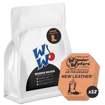 Набор ароматизаторов в пластинах | Wonder Wafers New Leather | 12 шт.