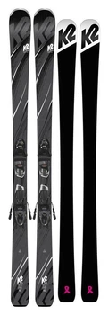 Лижі гірські K2 Sweet Luv + ERP 10 Quikclik (комплект), геометрія 122/76/103 (142 см black, grey)