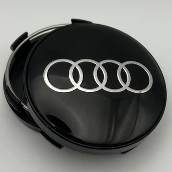 Колпачок с логотипом Audi 60 мм 56 мм заглушка ауди черная