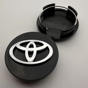 Колпачок c логотипом Toyota 57 мм 53 мм черный заглушка тойота на диск тойота