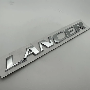 Эмблема наклейка MITSUBISHI (Митсубиси) Lancer шильдик надпись 180 мм 20 мм лансер хром