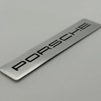 Наклейка Porsche металл порше табличка шильдик 82 мм 16 мм на кузов авто