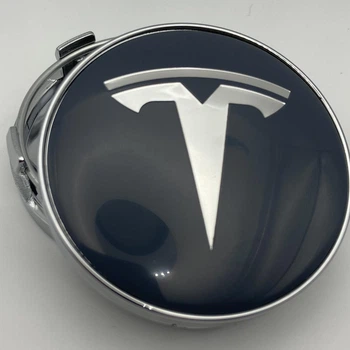 Колпачок с логотипом Tesla 60 мм 56 мм серые заглушка в диск тесла