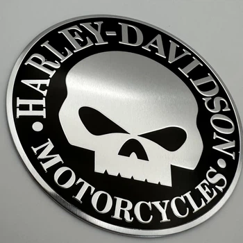 Металлический шильдик эмблема ЧЕРЕП Харли Дэвидсон Harley Davidson 90 мм Motorcycles 9 см