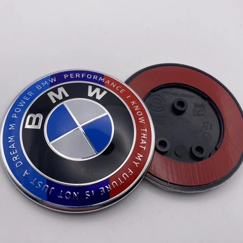 Значок BMW 82 мм. Емблема БМВ на капот і багажник 7057794 103334-10 BMW F SERIES 50 років Year
