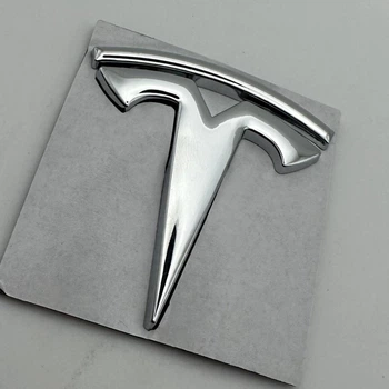 Емблема Тесла на капот 80 мм 75 мм Tesla