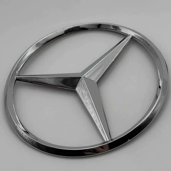 Эмблема шильдик Mercedes-Benz ( Мерседес) 90 мм на крышку багажника хром знак