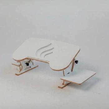 Столик для ноутбука K3 Craft Flex (59 х 34 х 21 см), колір White, із змінним кутом стільниці та підставками для мишки та чашок