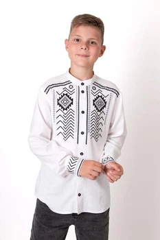 Вишиванка для хлопчика Mevis 5507 01 158 см білий